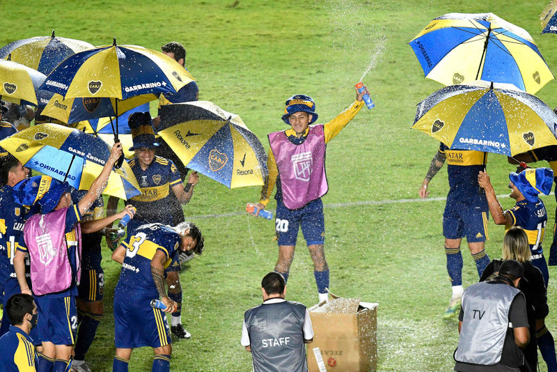 Leikmenn Boca Juniors fagna.