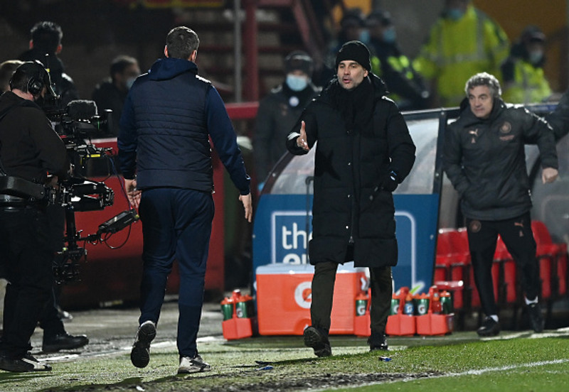 Guardiola og Duff í kvöld.