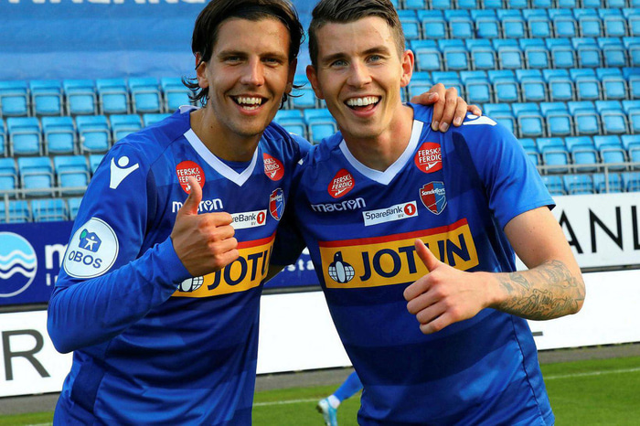 Viðar og Emil léku saman í tvö tímabil hjá Sandefjord