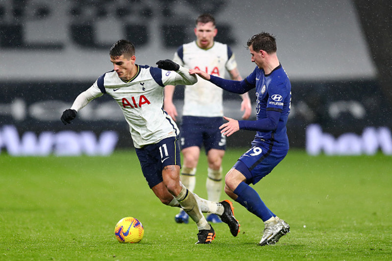 Í leik með Tottenham.