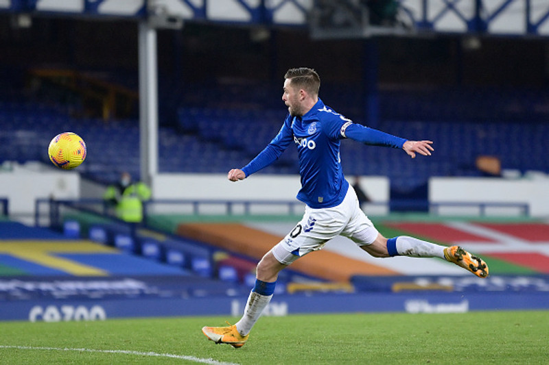 Gylfi Þór lagði upp markið fyrir Richarlison
