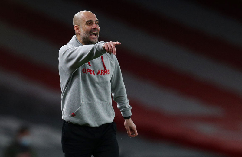 Pep Guardiola, stjóri Man City.