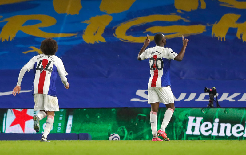 Christian Benteke fagnar sigurmarki sínu