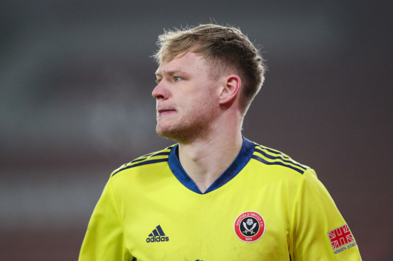 Aaron Ramsdale hjálpaði Sheffield United að landa sigri gegn Aston Villa.