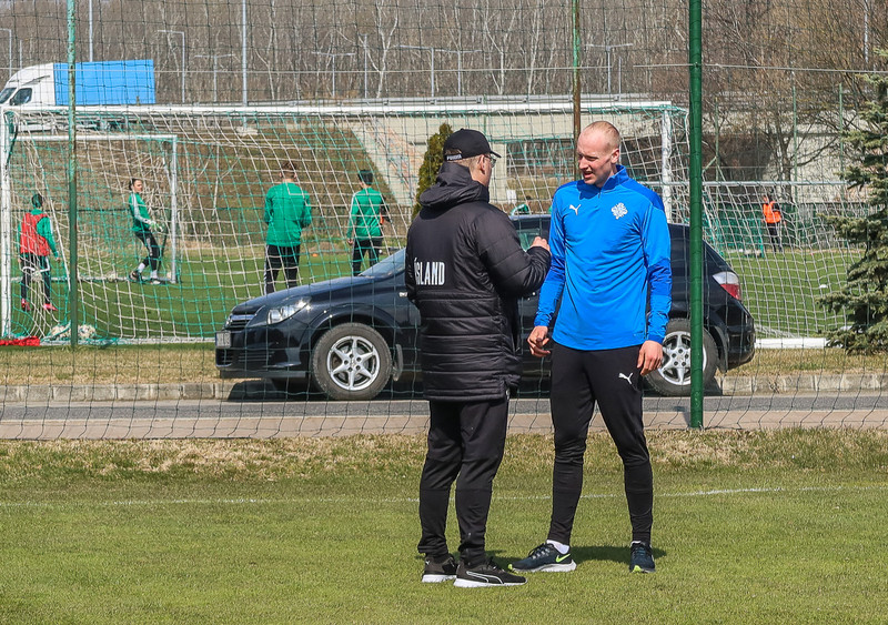 Myndaveisla: Fyrri æfing dagsins hjá U21