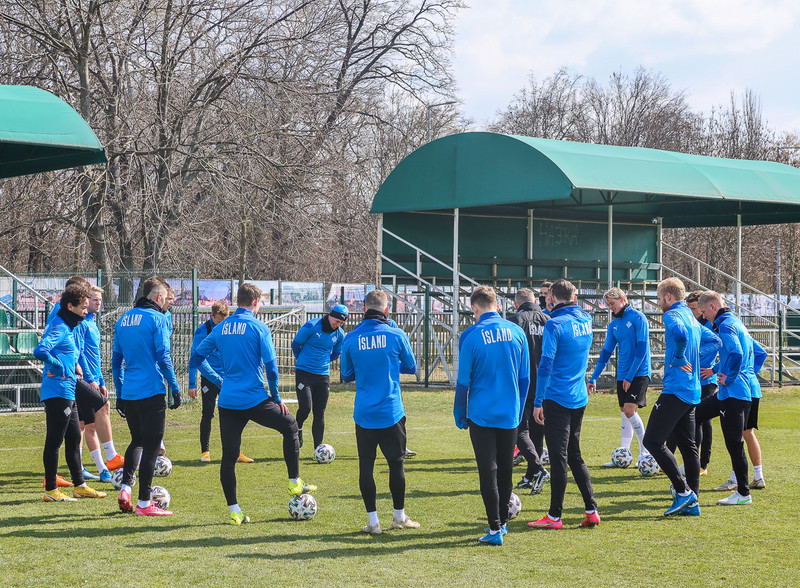Myndaveisla: Fyrri æfing dagsins hjá U21