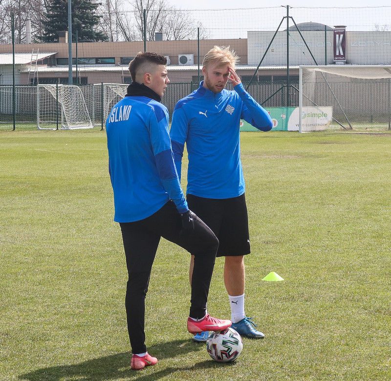 Myndaveisla: Fyrri æfing dagsins hjá U21