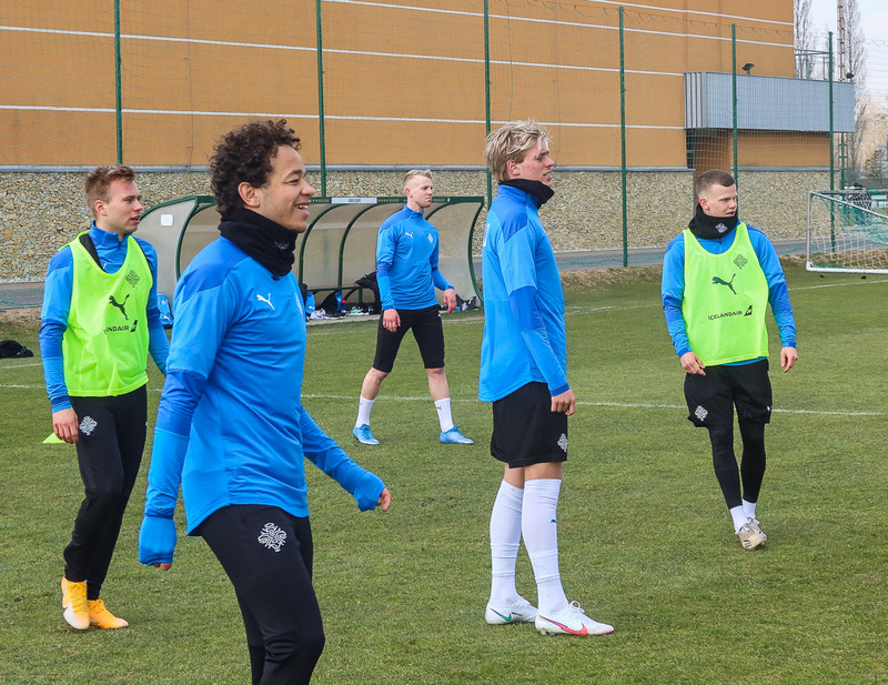 Myndaveisla: Fyrri æfing dagsins hjá U21