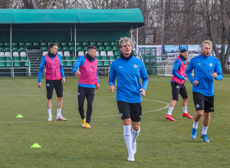 Myndaveisla: Fyrri æfing dagsins hjá U21