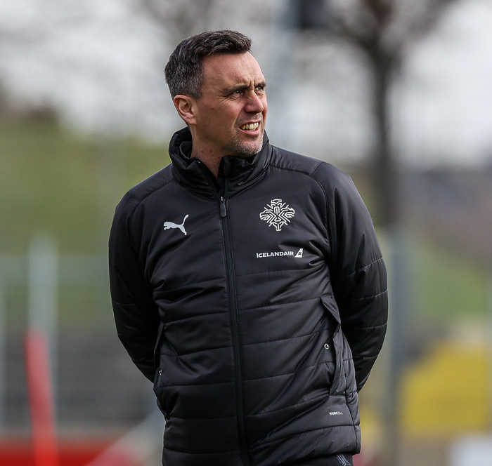 Arnar Þór Viðarsson, landsliðsþjálfari.