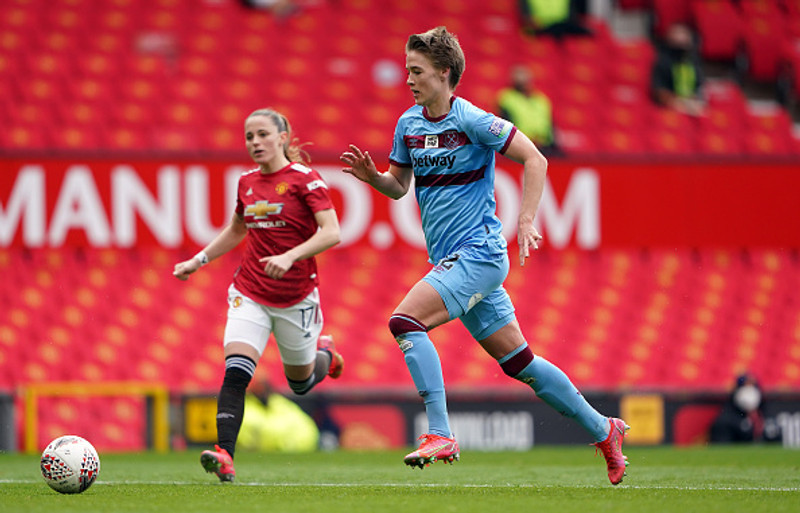 Dagný í leik gegn Manchester United á dögunum.