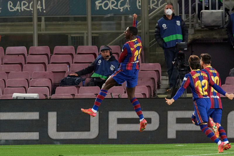 Spánn: Dembele tryggði Barcelona sigur á lokamínútunni