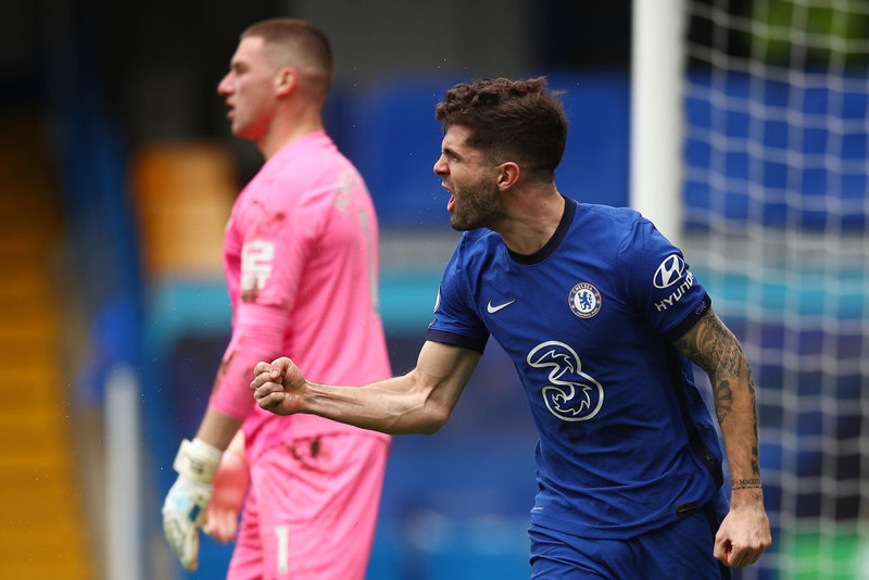 Pulisic fór af velli gegn West Brom.