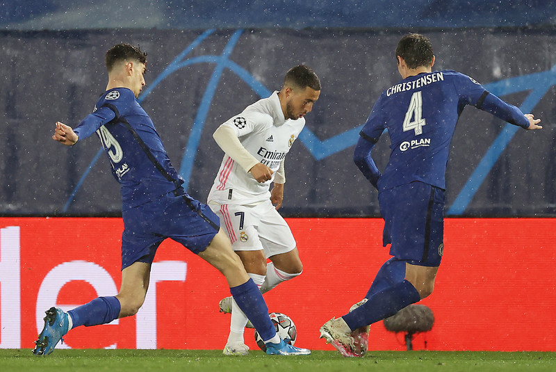 Hazard kom inn á sem varamaður í kvöld