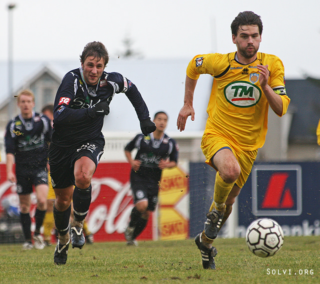 Reynir Leósson á sprettinum.