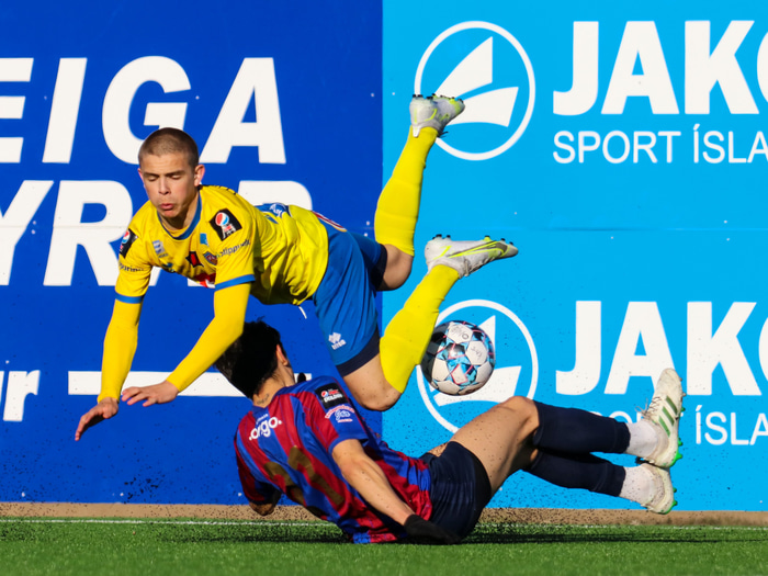 Kári Gautason í leik með KA