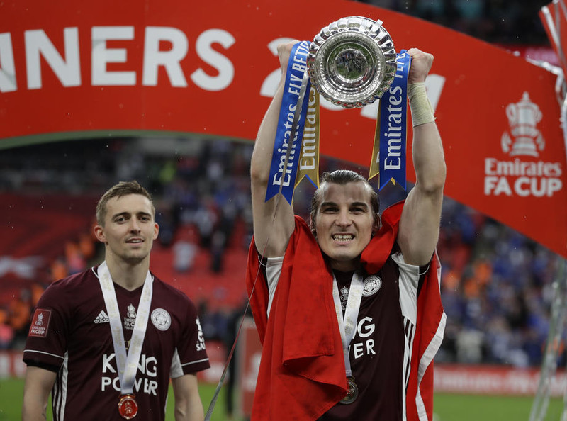 Myndir: Leicester fagnar bikarmeistaratitlinum