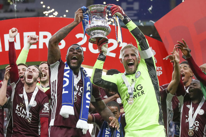 Myndir: Leicester fagnar bikarmeistaratitlinum