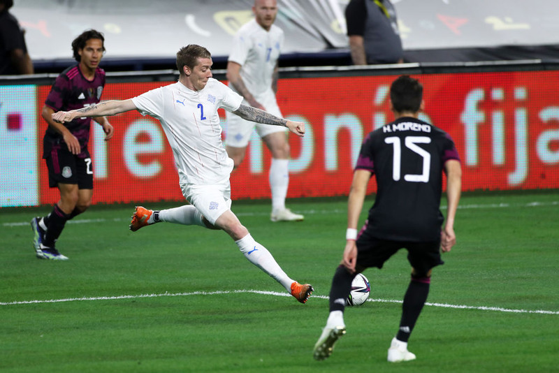 Birkir Már Sævarsson skoraði fyrir Ísland gegn Mexíkó.