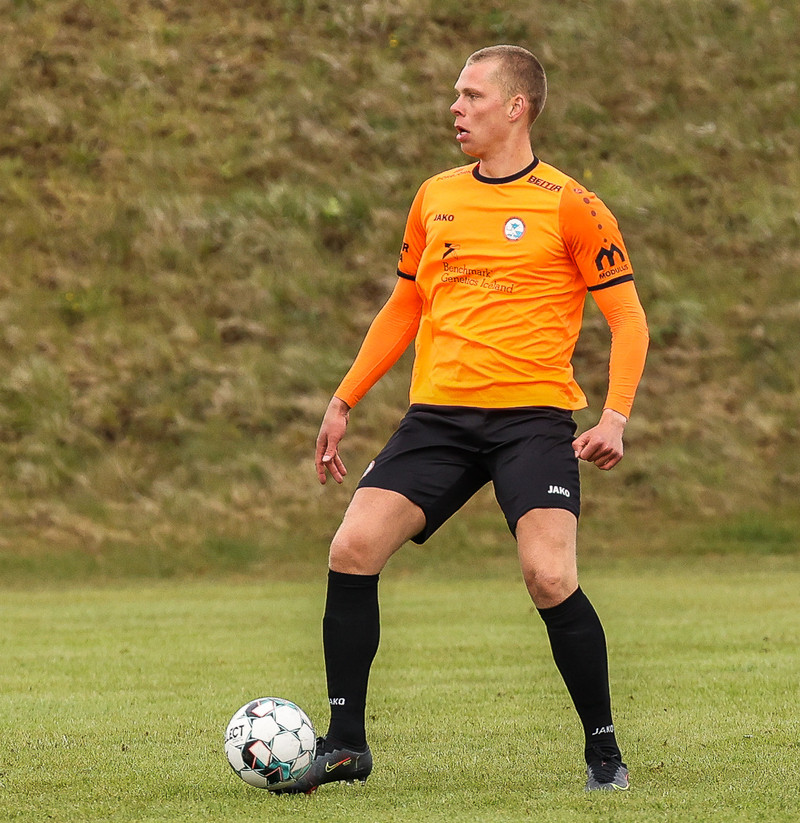 Haukur Leifur Eiríksson í leik með Þrótti Vogum