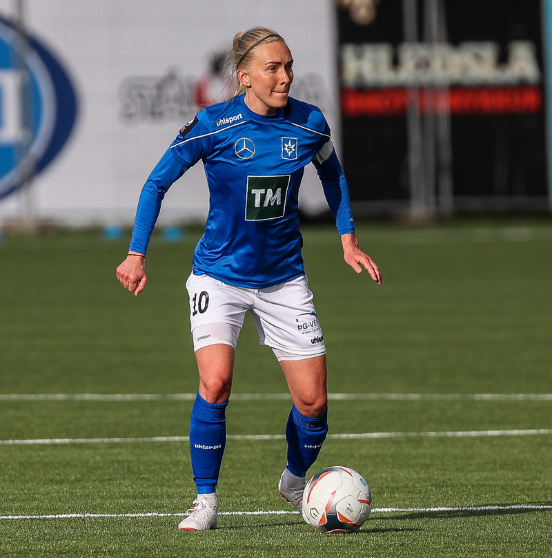 Fyrirliðinn Anna María Baldursdóttir.