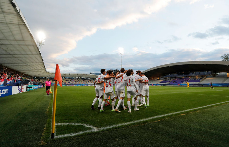 Spænska U21 landsliðið bar sigur úr býtum.