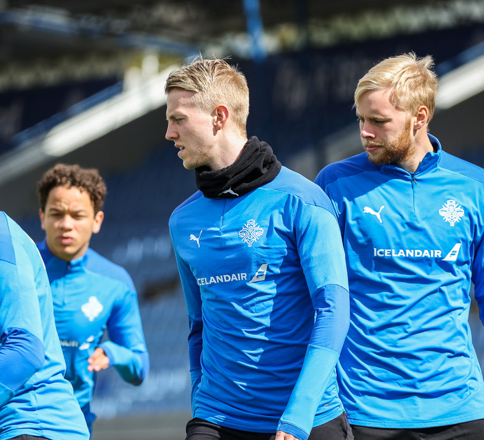 Á landsliðsæfingu síðasta sumar