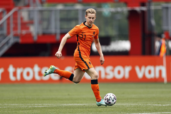 Frenkie De Jong í landsleik með Hollandi.