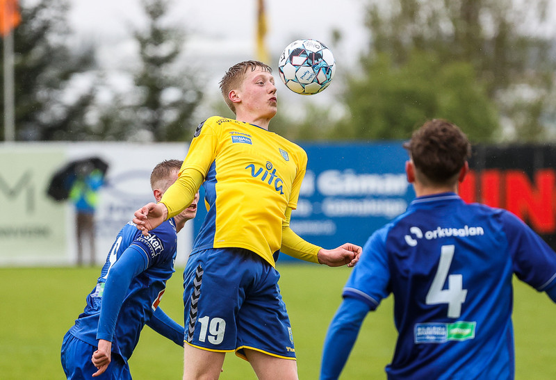 Í leik með Fjölni 2021.