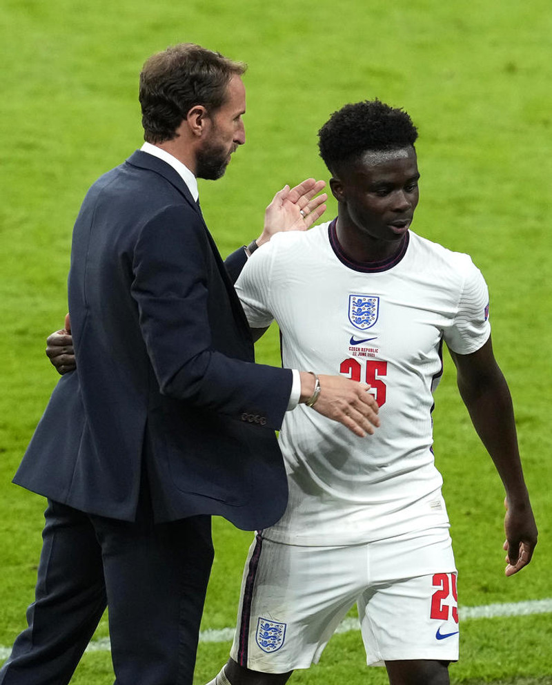 Bukayo Saka var besti maður leiksins