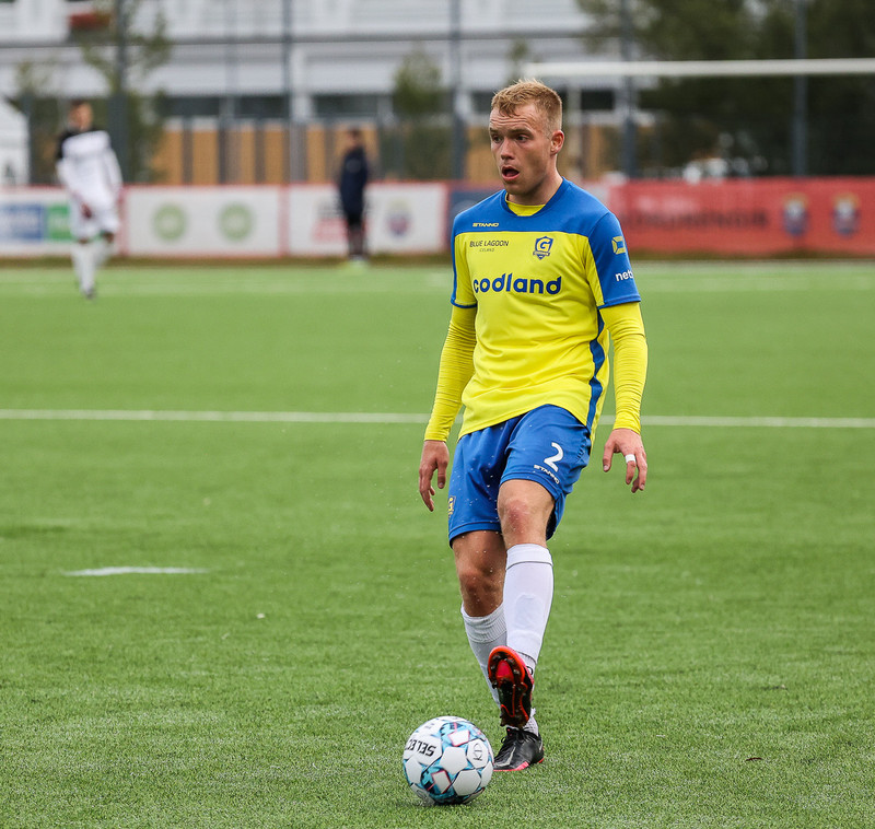 Ólafur Guðmundsson í leik með Grindavík í sumar.