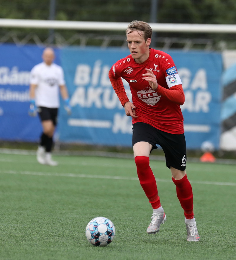 Aron Elí Sævarsson, fyrirliði Aftureldingar.