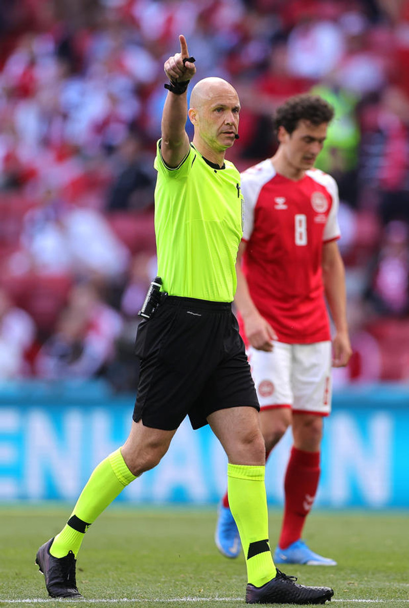 Anthony Taylor brást rétt við í leik Danmerkur og Finnlands