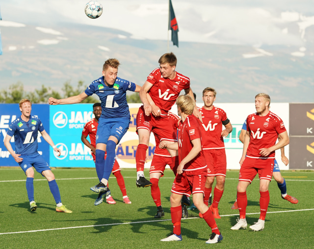 Úr leik Sindra á síðustu leiktíð