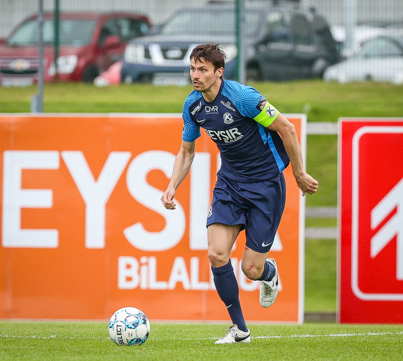 Frans Elvarsson er fjarri góðu gamni hjá Keflavík í kvöld