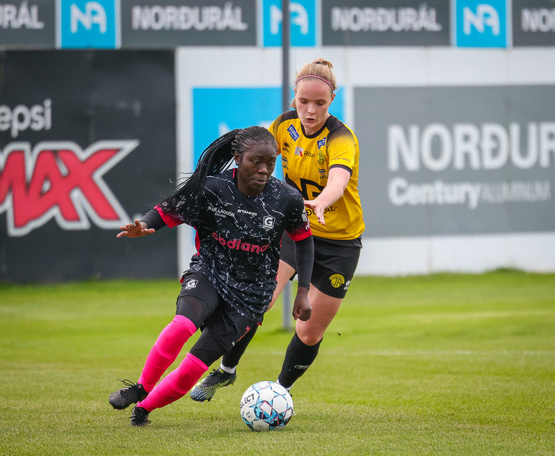 Christabel Oduro í leik með Grindavík.