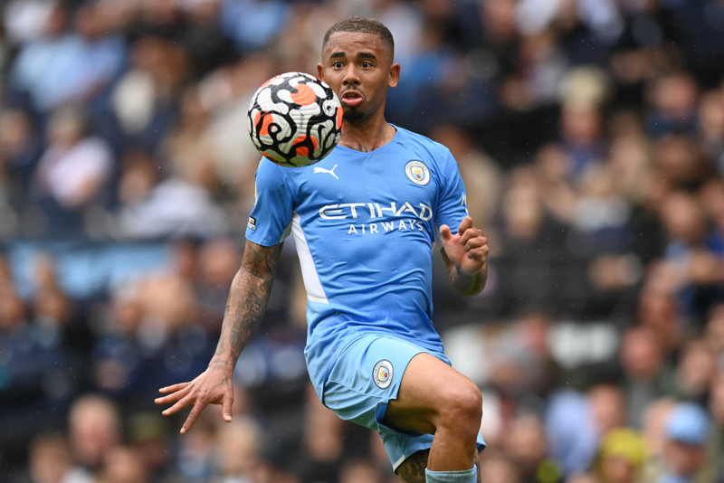 Gabriel Jesus sóknarmaður Manchester City.