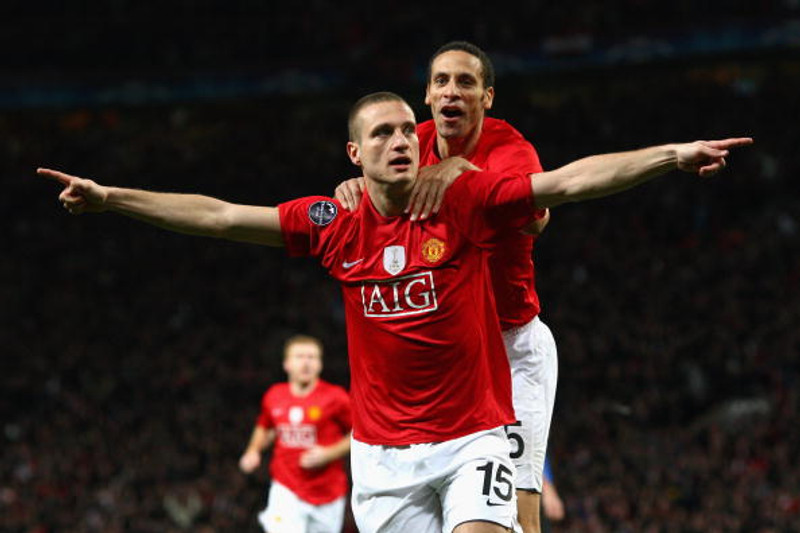 Nemanja Vidic var rosalegur.