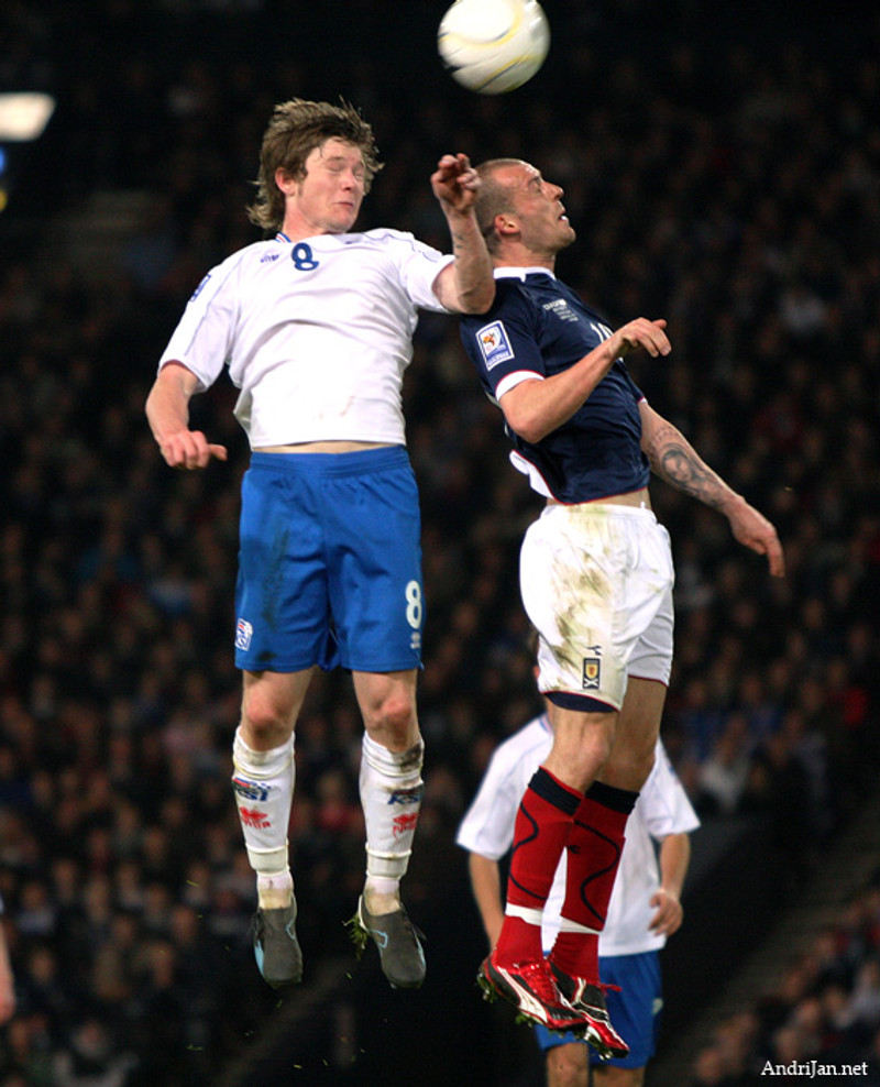 Allir með á æfingu Íslands á Hampden Park