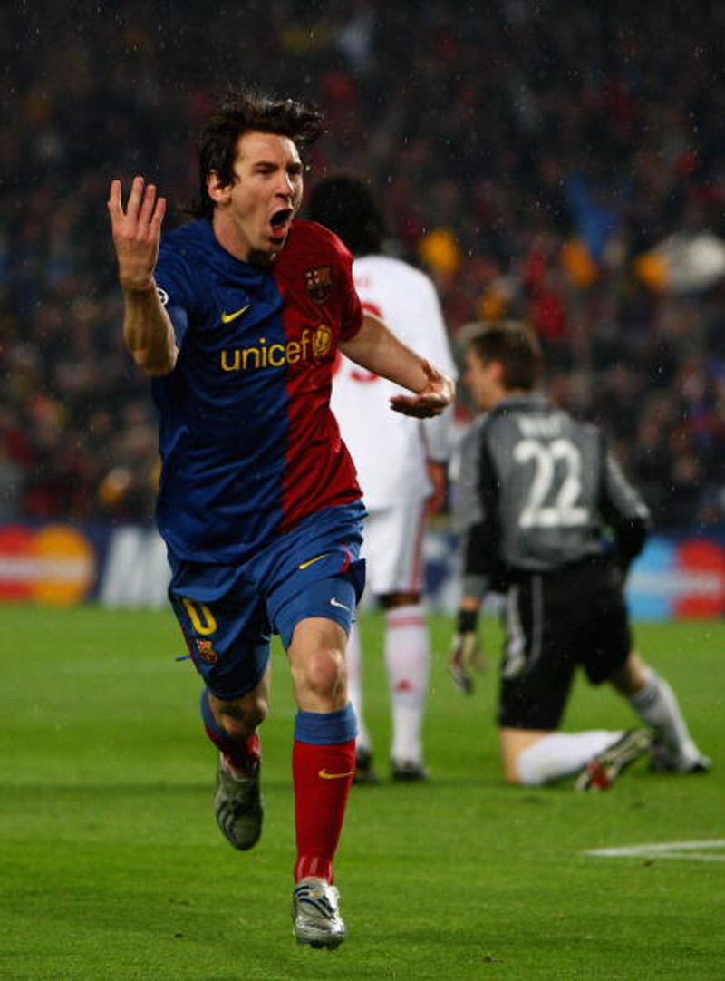 Barcelona-liðið frá 2008/09 er eitt það besta í sögunni. Hér fagnar Lionel Messi marki það tímabilið.
