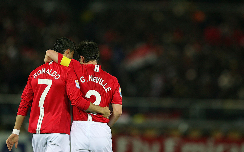 Cristiano Ronaldo og Gary Neville