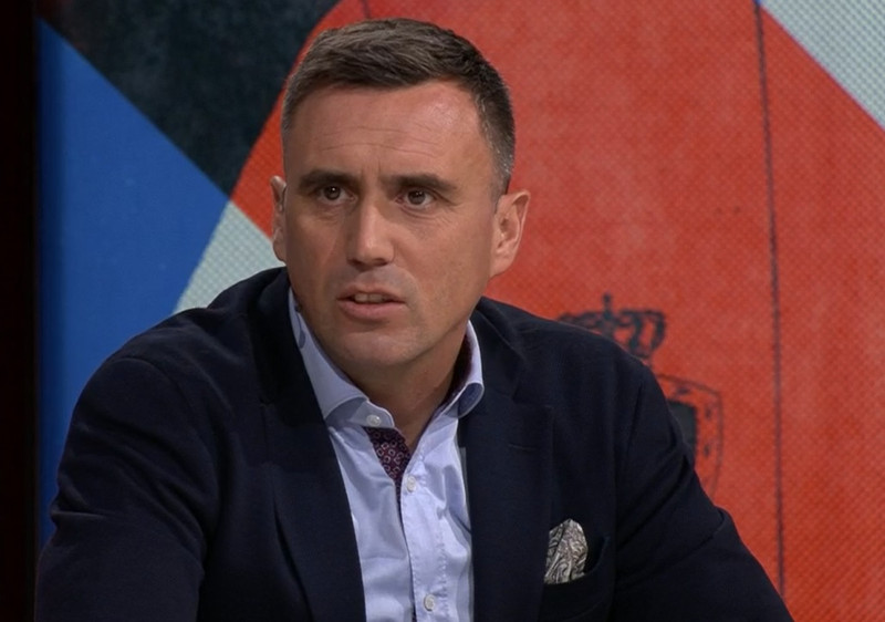 Arnar Þór Viðarsson í belgíska sjónvarpsþættinum.
