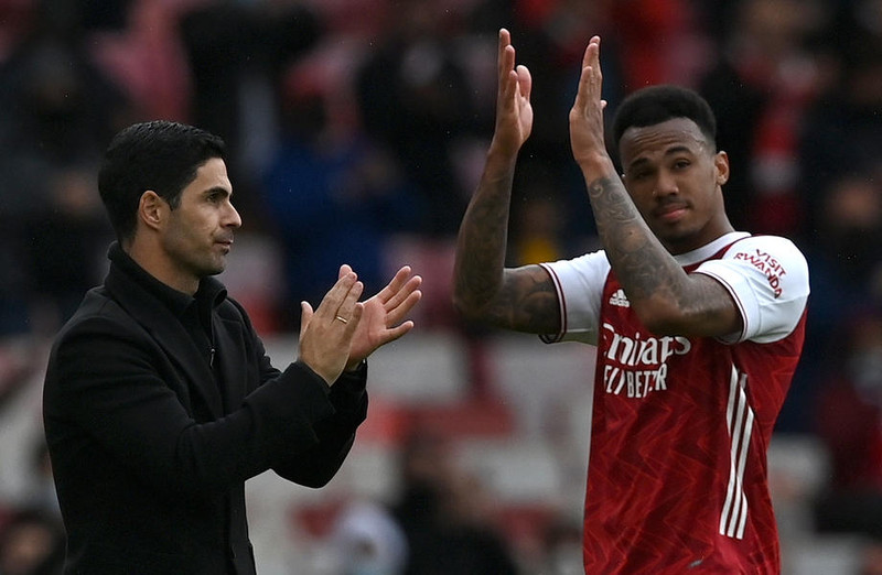 Arteta og Gabriel.