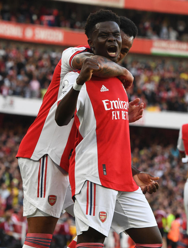 Bukayo Saka er ótrúlega öflugur leikmaður, aðeins 20 ára gamall.