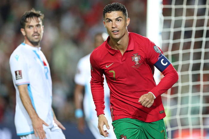 Cristiano Ronaldo skoraði þrennu gegn Lúxemborg