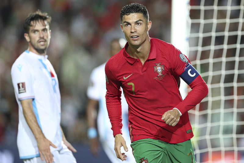 Cristiano Ronaldo skoraði þrennu gegn Lúxemborg