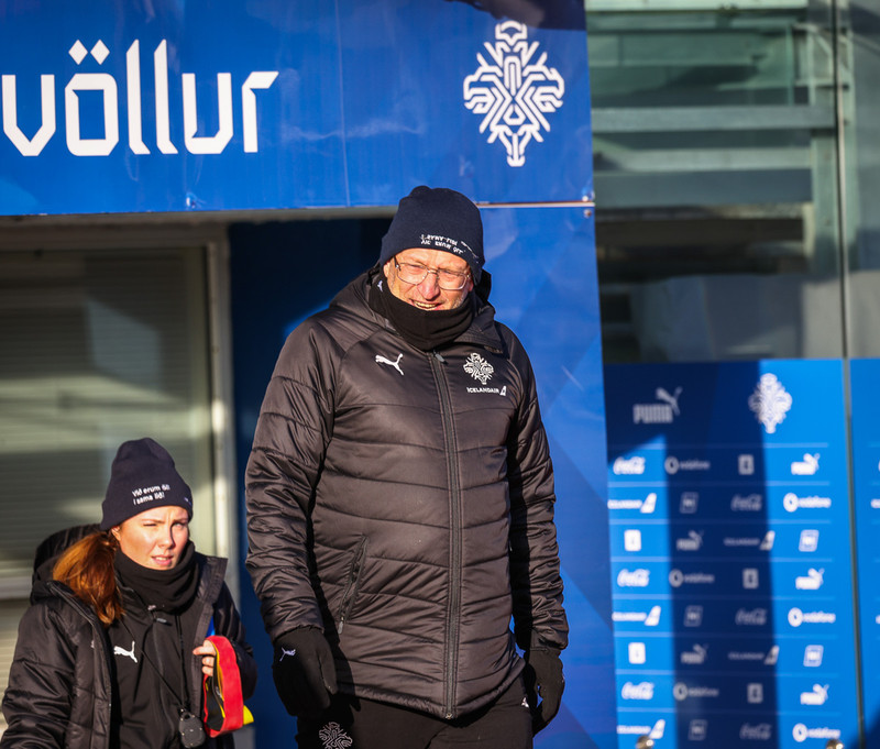 Steini á landsliðsæfingu í vikunni.