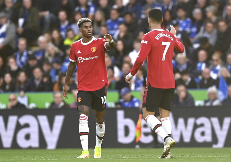 Marcus Rashford og Cristiano Ronaldo