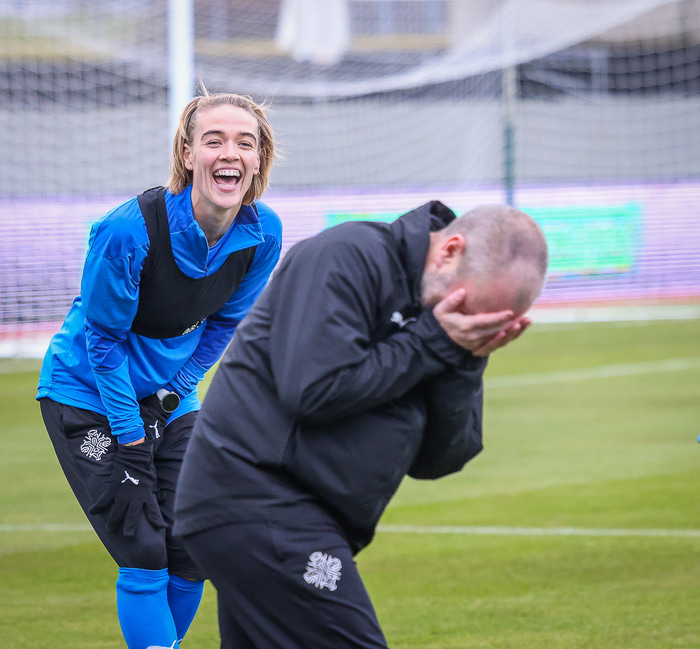 Dagný skoraði annað mark Íslands.