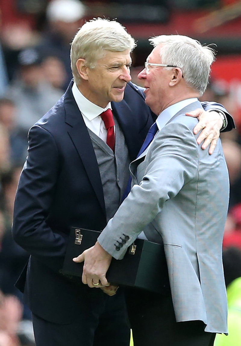 Arsene Wenger og Sir Alex Ferguson.